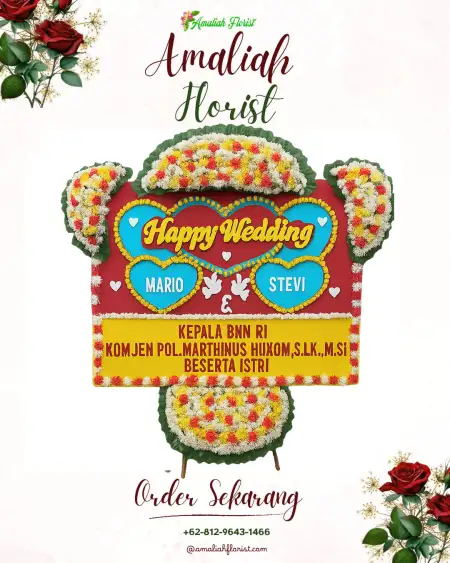 Papan Bunga Pernikahan Wajik